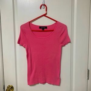 Pink Kasper short sleeve shirt. Size S